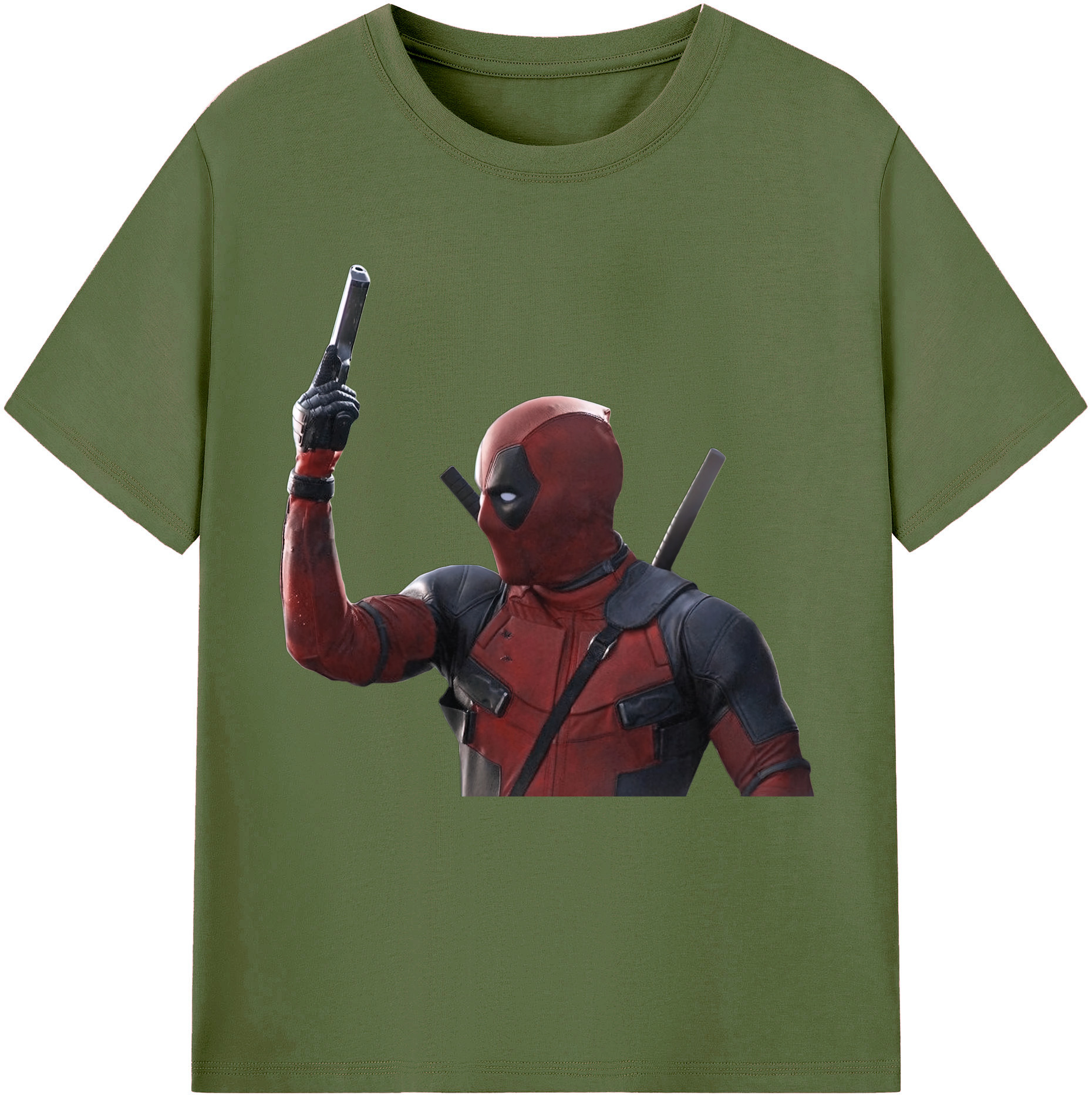 （画像用） Deadpool デッドプール 綿100％半袖Tシャツ（フロントプリント）